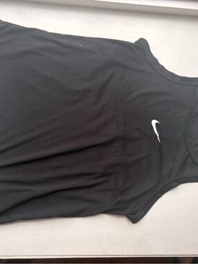 Nike Black Dri-FIT Athletic Tank with White Swoosh